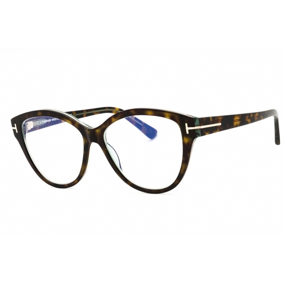 NWT Tom Ford FT5954-B Coloured Havana Cat Eye 54mm Eyeglasses main image 4